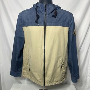 Yishion Casual Lightweight Blue/tan Unisex Size XL Denim light weight jacket